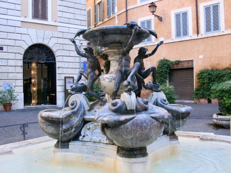 Piazza Mattei: the Turtle Fountain in Rome