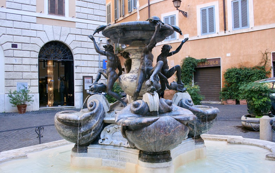 Piazza Mattei: the Turtle Fountain in Rome